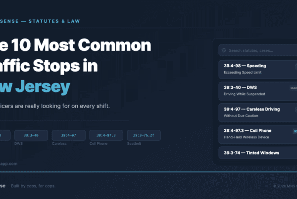 NJ 2026 Traffic Stops - StreetSense