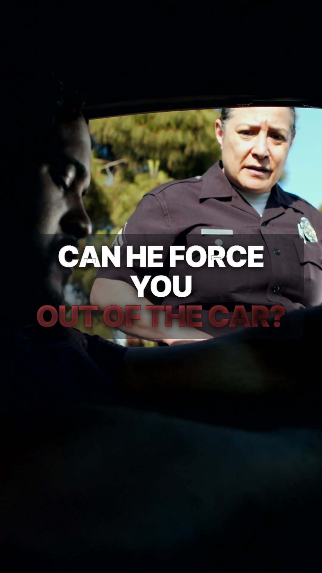 Traffic stop scene from the StreetSense Pennsylvania v. Mimms explainer — can the officer order you out of the car
