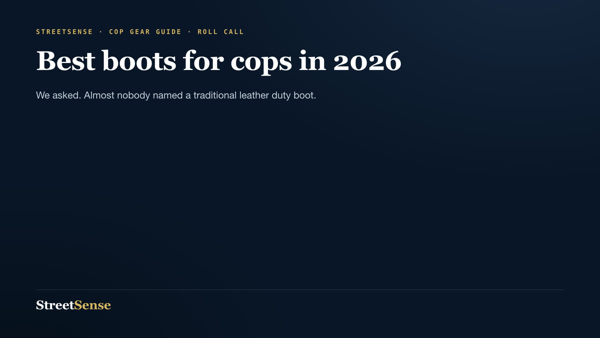 Best boots for cops in 2026 — We asked. Almost nobody named a traditional leather duty boot.