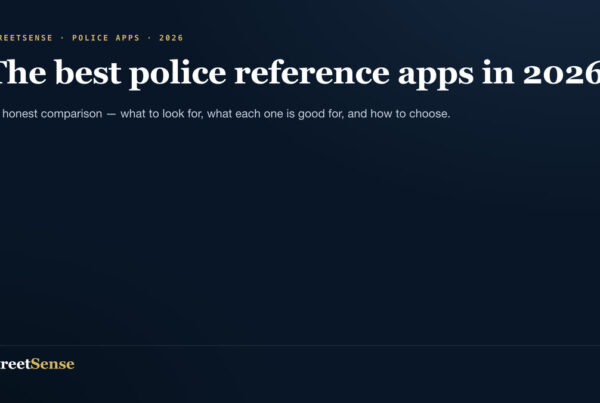 Comparison of the best police reference apps in 2026