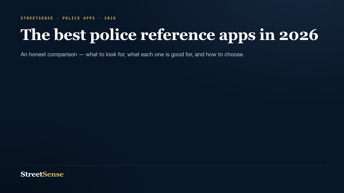 Comparison of the best police reference apps in 2026